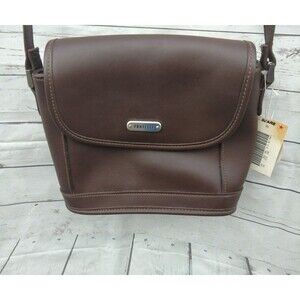Fratelli Adjustable Shoulder Bag Crossbody Purse Brown Magnetic Snap Zipper NWT